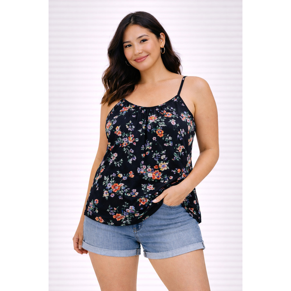 Cami Top Floral Fairycore Whimsycore Goth Dark Romantic Spaghetti Y2K Size XL